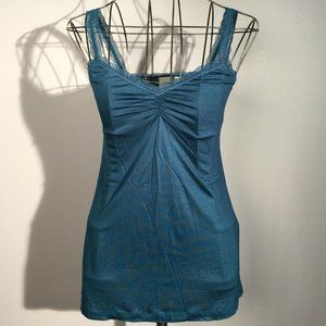 ELOISE anthro Turquoise Ruched Cami NWT Lounge Layer Top